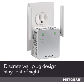 NETGEAR Wi-Fi Range Extender EX3700 - Coverage Up to 1000 Sq Ft and 15 Devices with AC750 Dual Band Wireless Signal Booster & Repeater (Up to 750Mbps Speed), and Compact Wall Plug Design