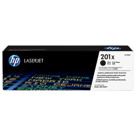 Original HP 201X Black High-yield Toner Cartridge | Works with HP Color LaserJet Pro M252, HP Color LaserJet Pro MFP M277 Series | CF400X