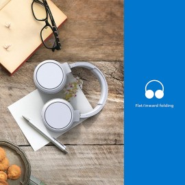 Philips H5205 Over-Ear Wireless Headphones with 40mm Drivers & BASS Boost on-Demand, White