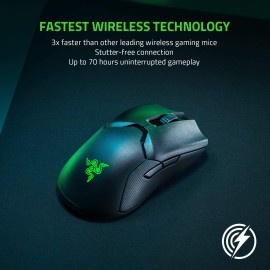 Razer Viper Ultimate Hyperspeed Lightweight Wireless Gaming Mouse & RGB Charging Dock: Fastest Gaming Mouse Switch - 20K DPI Optical Sensor - Chroma Lighting - 8 Programmable Buttons - 70 Hr Battery