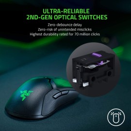 Razer Viper Ultimate Hyperspeed Lightweight Wireless Gaming Mouse & RGB Charging Dock: Fastest Gaming Mouse Switch - 20K DPI Optical Sensor - Chroma Lighting - 8 Programmable Buttons - 70 Hr Battery
