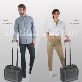 Solo New York Bryant Rolling Laptop Bag, Black/Grey, 14" x 16.8" x 5"