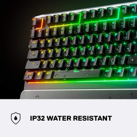 SteelSeries Apex 3 RGB Gaming Keyboard 10-Zone RGB Illumination – IP32 Water Resistant (Whisper Quiet Gaming Switch)