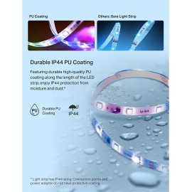 TP-Link Tapo Smart LED Light Strip, 50 Color Zones RGBIC, Sync-to-Sound, 16.4ft Wi-Fi LED Strip
