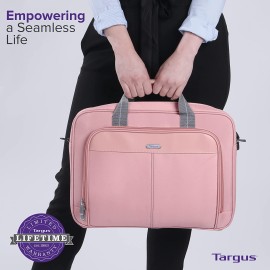 Targus Laptop Bag — Pink 15.6" Classic Slim Briefcase Messenger Bag