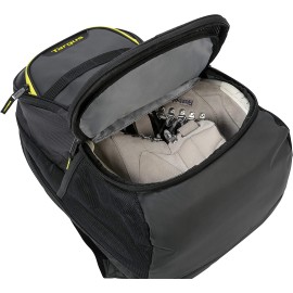 Targus Large Commuter Work and Play Large Gym Fitness Backpack with Protective Sleeve for 15.6-Inch , Black/Yellow