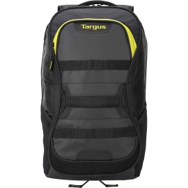 Targus Large Commuter Work and Play Large Gym Fitness Backpack with Protective Sleeve for 15.6-Inch , Black/Yellow