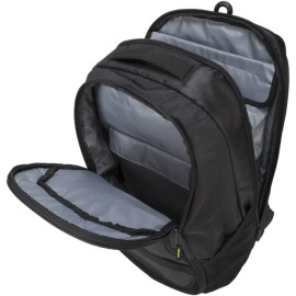 Targus Large Commuter Work and Play Large Gym Fitness Backpack with Protective Sleeve for 15.6-Inch , Black/Yellow