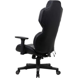X Rocker Zeta PC Office Gaming Chair, 27.36" x 27.56" x 48.43", Black/Gray