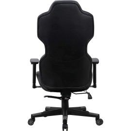 X Rocker Zeta PC Office Gaming Chair, 27.36" x 27.56" x 48.43", Black/Gray