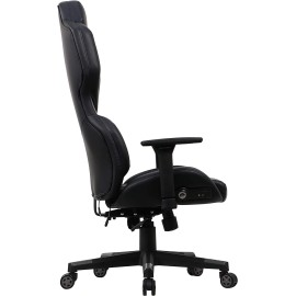 X Rocker Zeta PC Office Gaming Chair, 27.36" x 27.56" x 48.43", Black/Gray