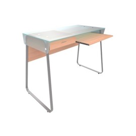 Xtech Single Level Glass Top Computer Desk