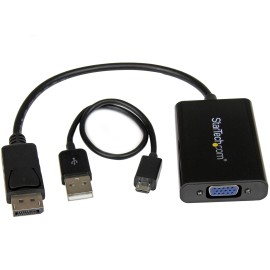 StarTech DisplayPort to VGA Adapter with Audio 1920x1200 DP to VGA Converter for Your VGA Monitor or Display