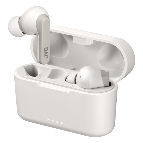 Jvc Riptidz Bluetooth Earbuds, True Wireless With Charging Case (White)
