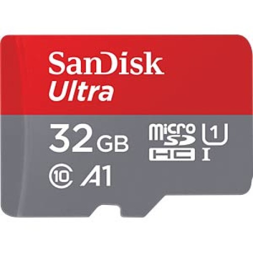 SanDisk Ultra - Flash memory card (microSDHC to SD adapter included) - 32 GB - A1 / UHS-I U1 / Class10 - microSDHC UHS-I
