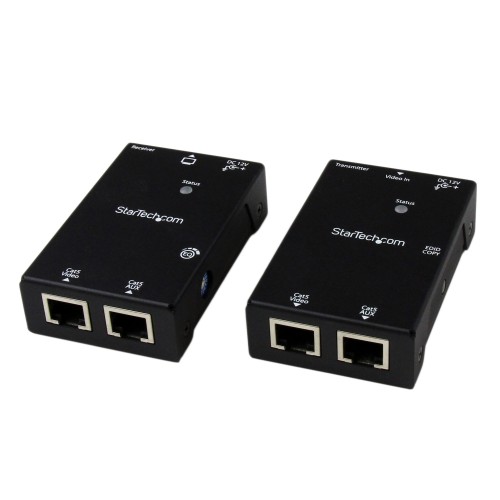 StarTech.com HDMI Over CAT5e / CAT6 Extender with Power Over Cable - 165 ft (50m) HDMI Video/Audio Over Dual Ethernet Cable Extender (ST121SHD50) - Video/audio extender