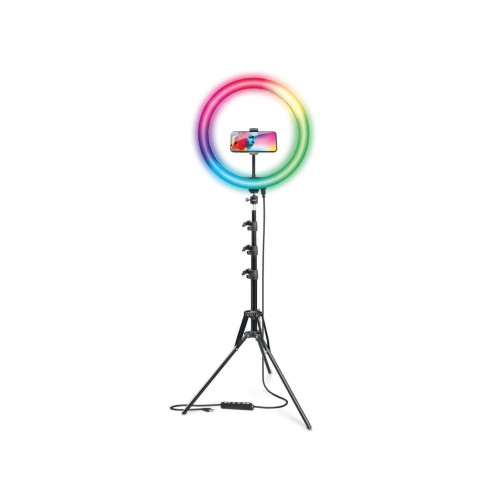 Bower Rgb Selfie Ring Light Studio Kit With Wireless Remote Control And Tripod (16-In.)