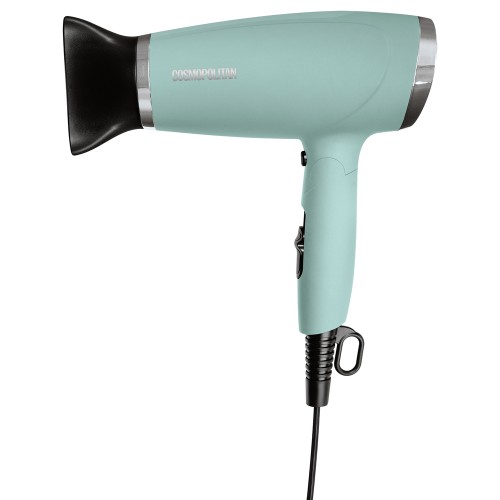 Cosmopolitan Foldable Hair Dryer With Smoothing Concentrator (Blue And Silver)
