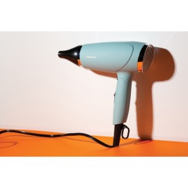 Cosmopolitan Foldable Hair Dryer With Smoothing Concentrator (Blue And Silver)