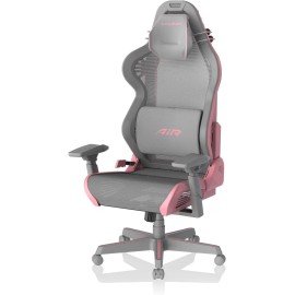 DXRacer Air Gaming Chair, Ultra-Breathable Mesh, Adjustable Armrests, Memory Foam Headrest, Modular Design, Standard, Grey & Pink (Standard)