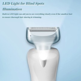 Electric Razor for Women for Legs Bikini Trimmer Electric Shaver for Women Underarm Public Hairs Rechargeable Womens Shaver Wet Dry Use