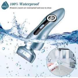 Electric Razor for Women for Legs Bikini Trimmer Electric Shaver for Women Underarm Public Hairs Rechargeable Womens Shaver Wet Dry Use
