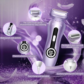 Electric Shaver for Women Best Electric Razor for Womens Bikini Legs Underarm Public Hairs Rechargeable Trimmer