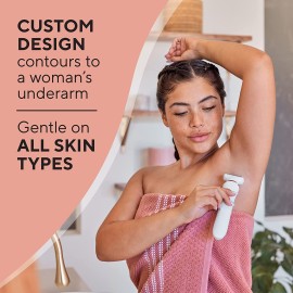 Finishing Touch Flawless Underarm Hair Removal Electric Razor Device, Designed to Shave and Contour Womens Sensitive Underarm Area