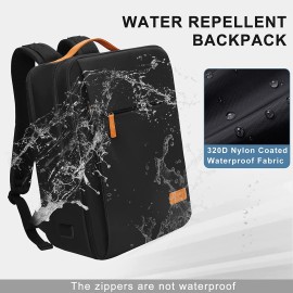 Hp hope Business Travel Backpack, Waterproof RFID Anti Theft Work Backpack for Men Women, 15.6 Inch Smart Laptop Backpack with USB Charging Port & Wet Pocket, Black