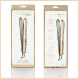 INFINITIPRO BY CONAIR Frizz Free Titanium Ceramic Flat Iron, 1-inch