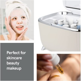 Living Enrichment Mini Fridge 6 Liters, Skincare Fridge, Low Noise and Lightweight Cosmetic Fridge