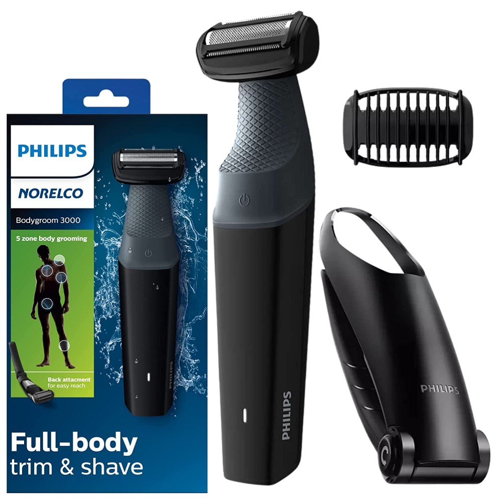 Philips Norelco Body Groomer Series 3000 Body Shaver Showerproof Hair Trimmer for Men PHI BG3010