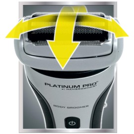 Platinum Pro by MANGROOMER - New Body Groomer, Ball Groomer and Body Trimmer with Lithium Max Battery, Bonus Extra Foil and Storage Case