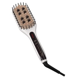 REMINGTON SHINE THERAPY Argan Oil & Keratin Infused Straightening Brush/Heated Styling Brush/Paddle Brush