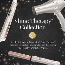 REMINGTON SHINE THERAPY Argan Oil & Keratin Infused Straightening Brush/Heated Styling Brush/Paddle Brush