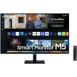 SAMSUNG 32" M50B Series FHD Smart Monitor w/Streaming TV, 4ms, 60Hz, HDMI, HDR10, Watch Netflix, YouTube and More, Slimfit Camera, IoT Hub, Mobile Connectivity, 2022, LS32BM502ENXGO, Black