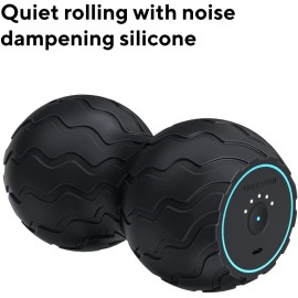 Wave Series Wave Duo - Ergonomically Contoured Foam Roller - Bluetooth Enabled Muscle Roller for Athletes - Back, Neck & Spine Muscle Roller with 5 Customizable Vibration Frequencies in Therabody App