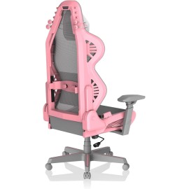 DXRacer Air Gaming Chair, Ultra-Breathable Mesh, Adjustable Armrests, Memory Foam Headrest, Modular Design, Standard, Grey & Pink (Standard)