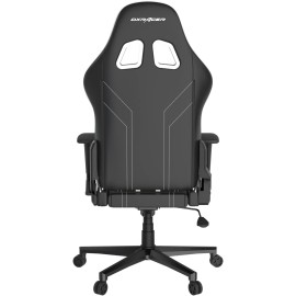 DXRacer P Series Gaming Chair, Premium PVC Leather Racing Style Office Computer Seat Recliner with Ergonomic Headrest and Lumbar Support (Black & White)