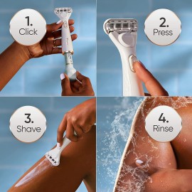 Gillette Venus Radiant Skin Moisturizing Women’s Razor For Dry And Sensitive Skin With Olay Moisturizer Dispenser