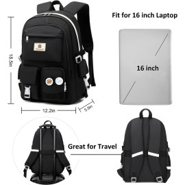 HIDDS Laptop Backpacks 15.6 Inch School Bag College Backpack Anti Theft Travel Daypack 