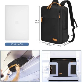 Hp hope Business Travel Backpack, Waterproof RFID Anti Theft Work Backpack for Men Women, 15.6 Inch Smart Laptop Backpack with USB Charging Port & Wet Pocket, Black