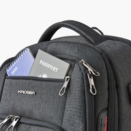 KROSER Travel Laptop Backpack 17 Inch Large Computer Backpack Water-Repellent Daypack