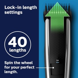Philips Norelco Beard Trimmer and Hair Clipper Series 5500, electric, cordless, one pass beard trimmer and hair clipper with washable feature for easy clean - No blade oil needed