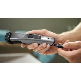 Philips Norelco Beard Trimmer and Hair Clipper Series 5500, electric, cordless, one pass beard trimmer and hair clipper with washable feature for easy clean - No blade oil needed