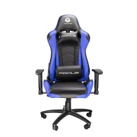 Primus Gaming THRONOS 100T - Blue Gaming Chair, PVC and Synthetic Leather, Adjustable Headrest, Lumbar Support, Adjustable Seat Height, 2D Armrest