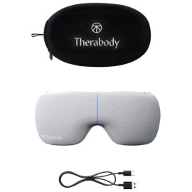 SmartGoggles by Therabody, Biometric Heated Facial Massage Device, Bluetooth Enabled Stress Relief Vibration Goggles, 3 Custom Modes for Migraine Relief and Improved Sleep Using SmartSense Technology