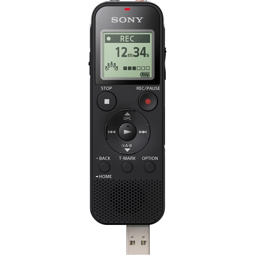 Sony ICD-PX470 Stereo Digital Voice Recorder with Built-in USB Voice Recorder, Black