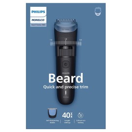 Philips Norelco Beard Trimmer 3000 Series 100% Waterproof BT3620/40 with 40 Length Settings