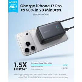 Anker Nano Power Bank - 45 W 10,000 mAh Portable Charger